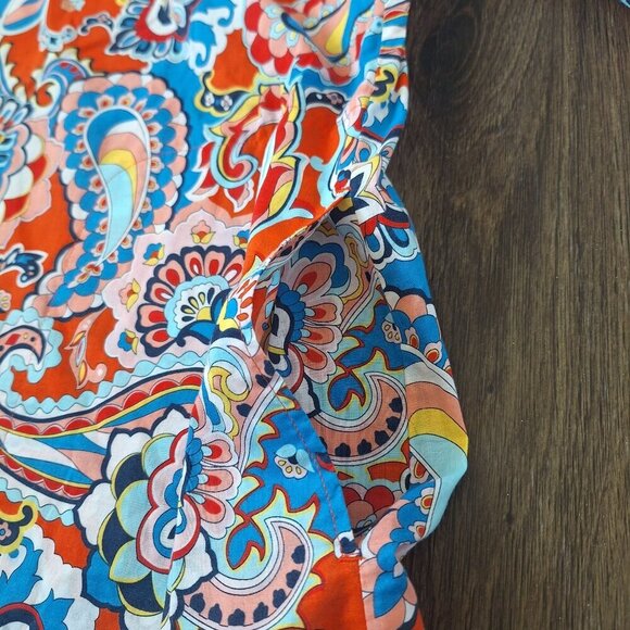 💙 Lands' End Tunic Dress 100% Cotton Pockets Lightweight Boho Style - Picture 7 of 12